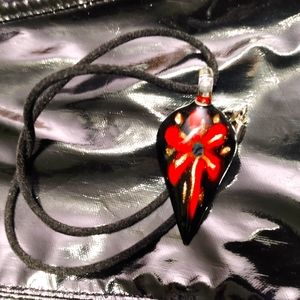 DONATED 🦖 🦖 Glass Pendant Necklace with Velvet chord